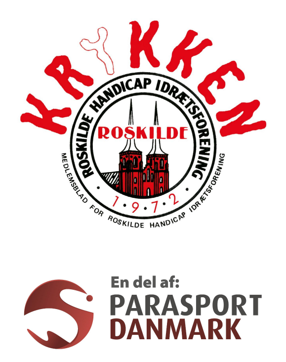 Logo for Krykken, der er medlemsblad for Roskilde Handicap Idrætsforening og er en del af Parasport Danmark